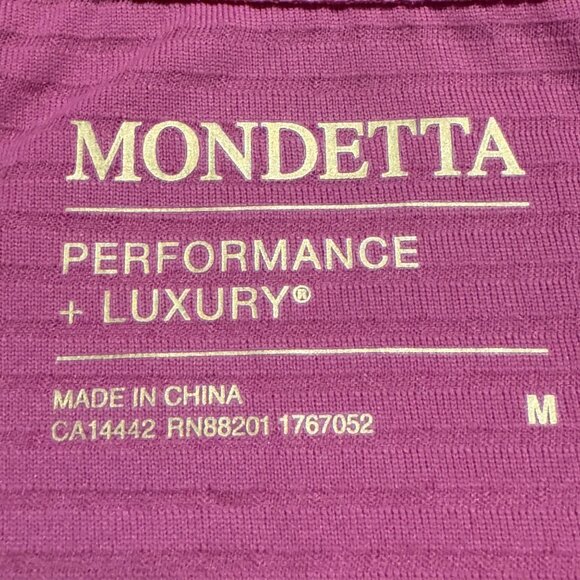 Mondetta Womens Top Long Sleeve Active Performance Pullover Medium 1/4 Zip Pink - Picture 8 of 10
